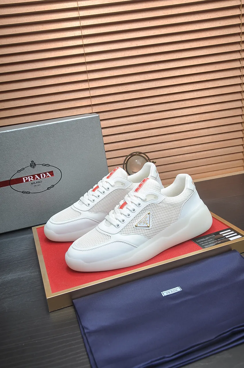 Men's shoes 💰620💶 [PRADA] Top original, new season, high quality original goods, top high mercerized cowhide combined with original breathable fabric + imported glue, imported stretch fabric inside with original cowhide feet, original thick outsole! Quality guaranteed! Code 38-45 (45 customized)